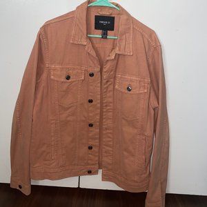 Men's Pink Denim Jacket Large
